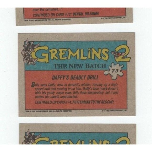 Vintage Gremlins 2 The New Batch The Topps 1990 Warner Bros Trading Cards - Picture 5 of 10